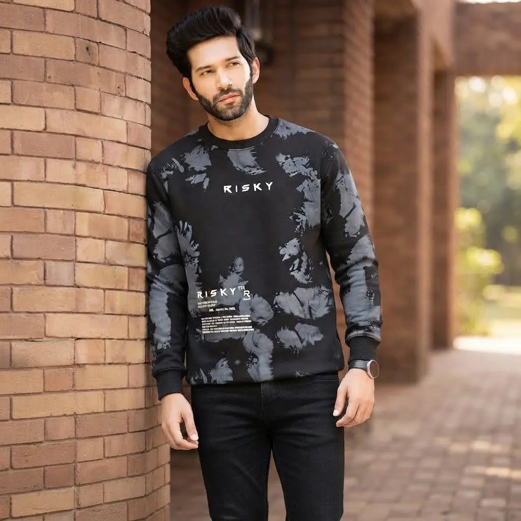 Men’s Tie-Dye Graphic Crewneck Sweatshirt