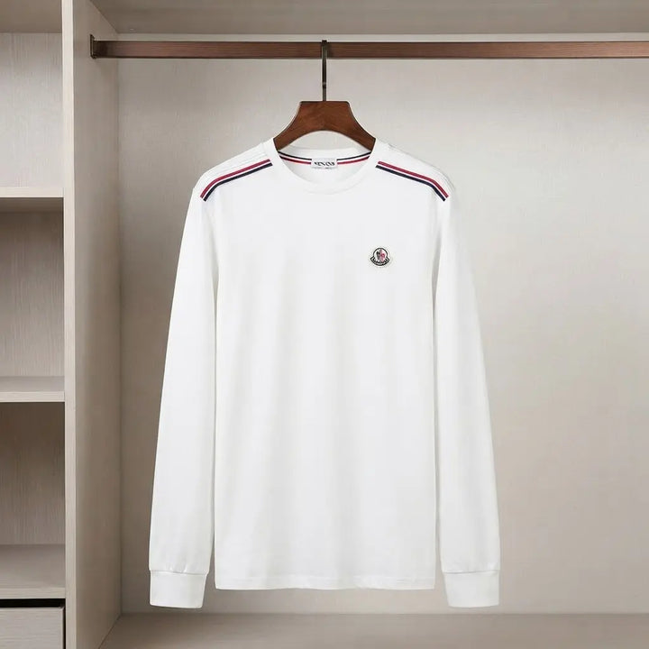 Ribbed Collar & Cuff Designer-Style Cotton Tee