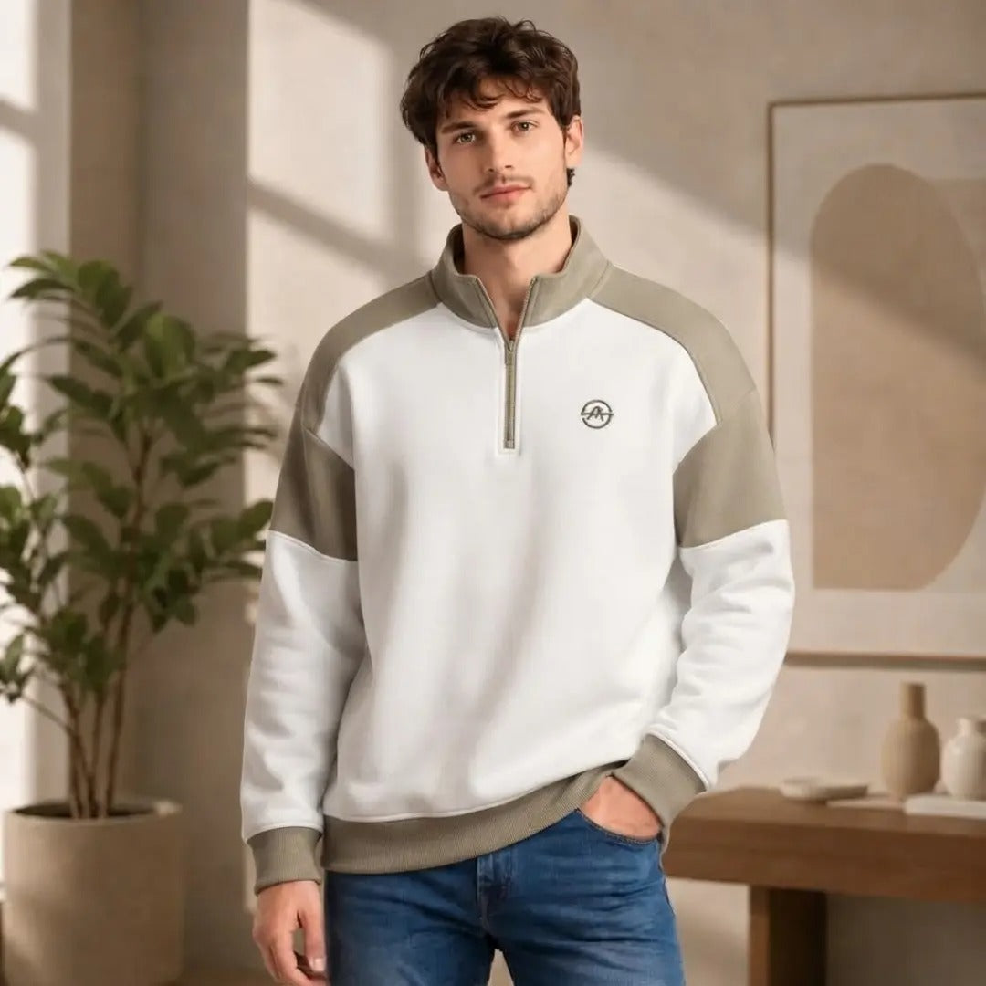 Men's Colorblock Half-Zip Sweatshirt