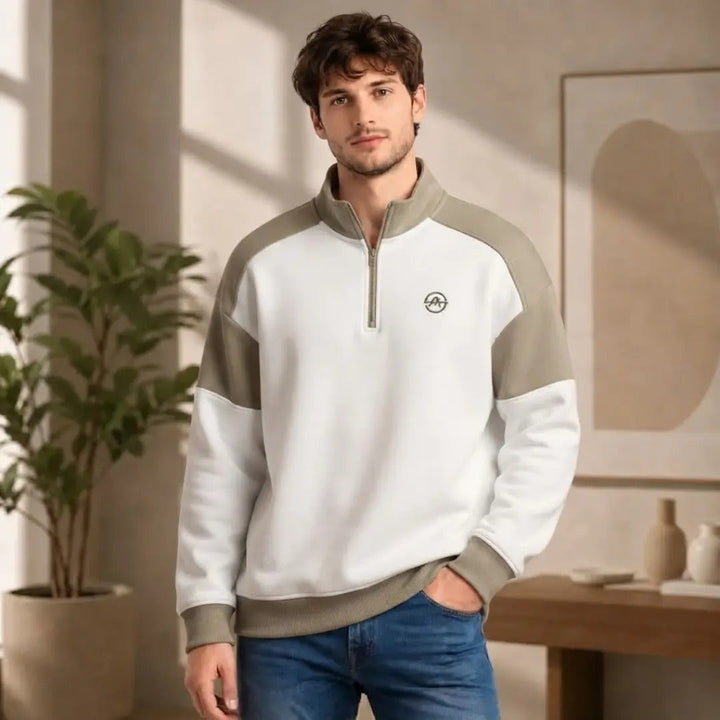 Men's Colorblock Half-Zip Sweatshirt