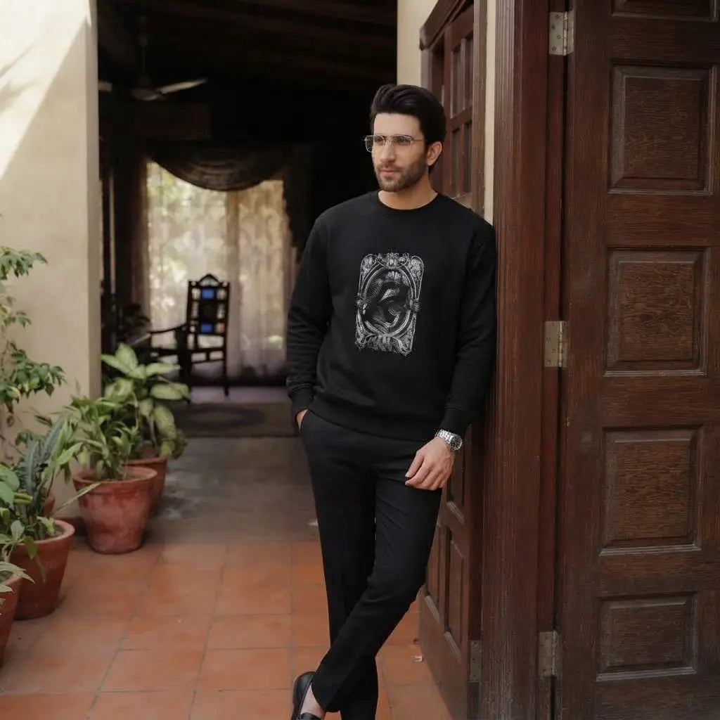 Men’s Ornate Graphic Crewneck Sweatshirt